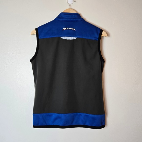 Menards Womens Blue Softshell Full Zip Fleece Lined Work Vest Small RN 20849 - Picture 3 of 5